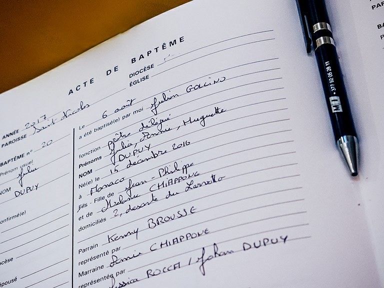 Formulaire pour recevoir l'extrait de Baptême - Service diocésain du